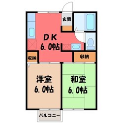 西川田駅 徒歩11分 1階の物件間取画像